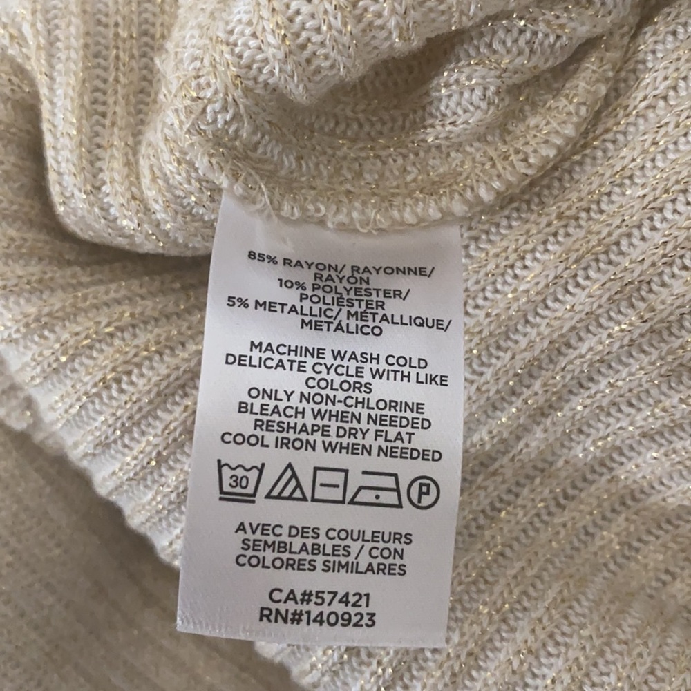 shimmer ribbed mock neck top XXL - Picture 5 of 8